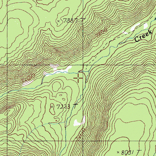 Topographic Map of Carnelian Creek, WY