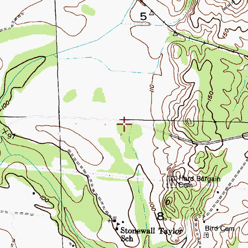 Topographic Map of Morning Star Cemetery, AL