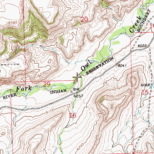 Topographic Map of Carney Creek, WY