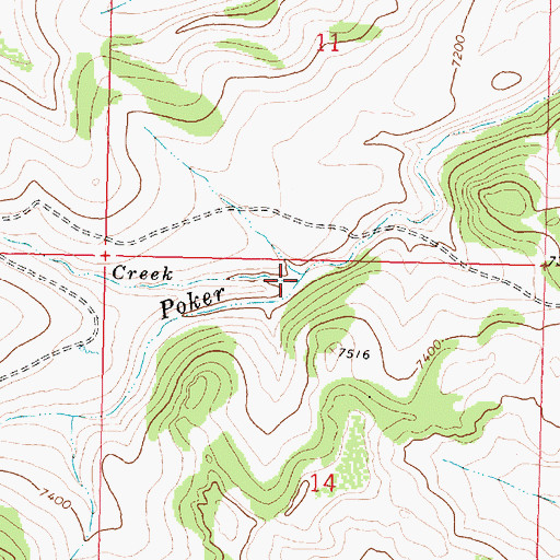 Topographic Map of Carpenter Creek, WY