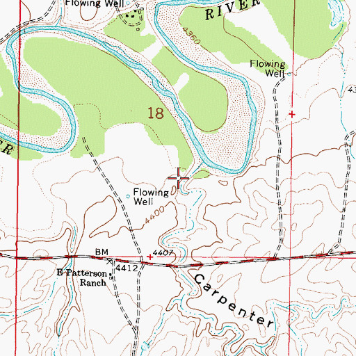 Topographic Map of Carpenter Draw, WY