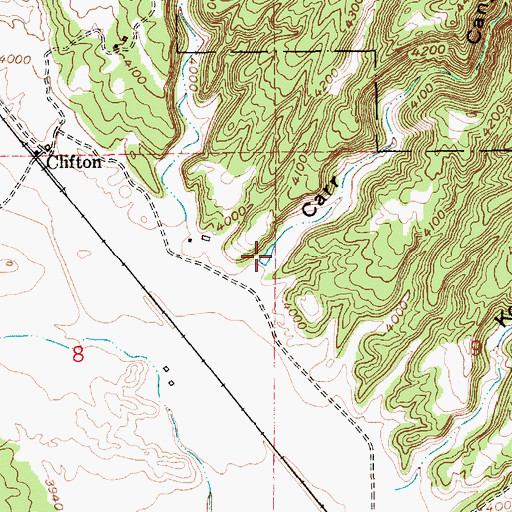 Topographic Map of Carr Canyon, WY