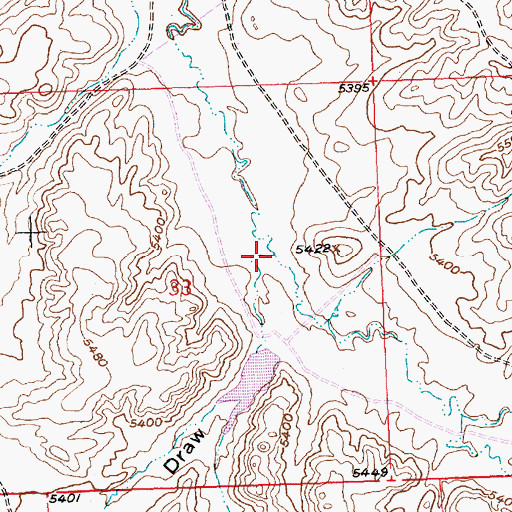 Topographic Map of Carr Springs Draw, WY