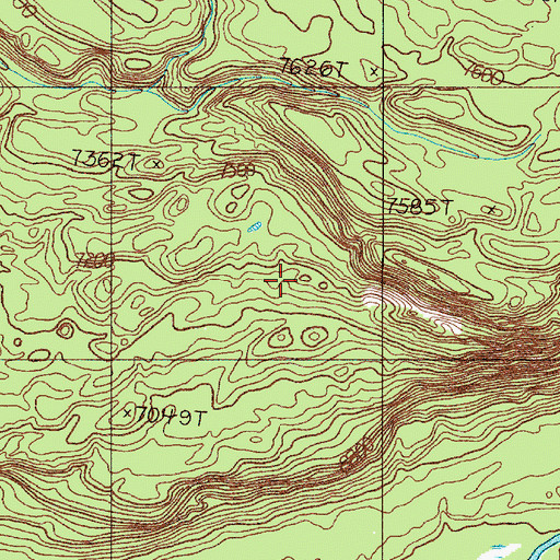 Topographic Map of Cascade Corner, WY