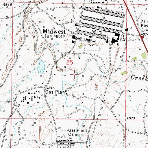 Topographic Map of Castle Creek, WY