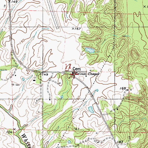 Topographic Map of New Christian Cemetery, AL
