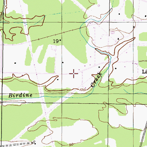 Topographic Map of New Evening Star Cemetery, AL