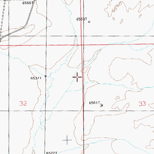 Topographic Map of Cedar Canyon, WY