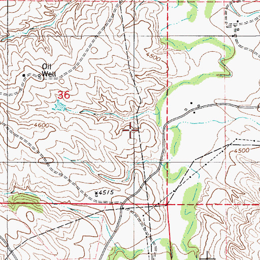 Topographic Map of Cedar Canyon, WY
