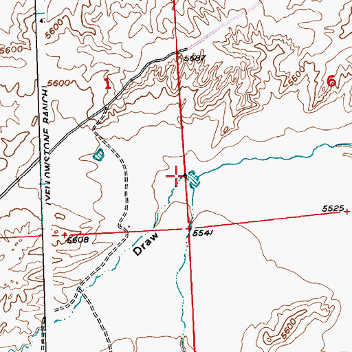 Topographic Map of Cedar Draw, WY