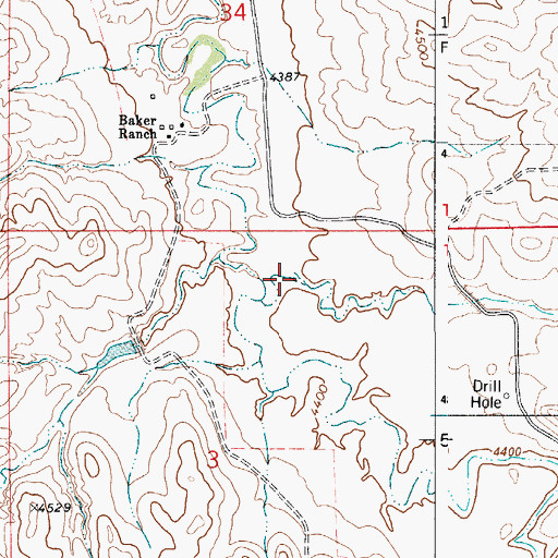 Topographic Map of Cedar Draw, WY