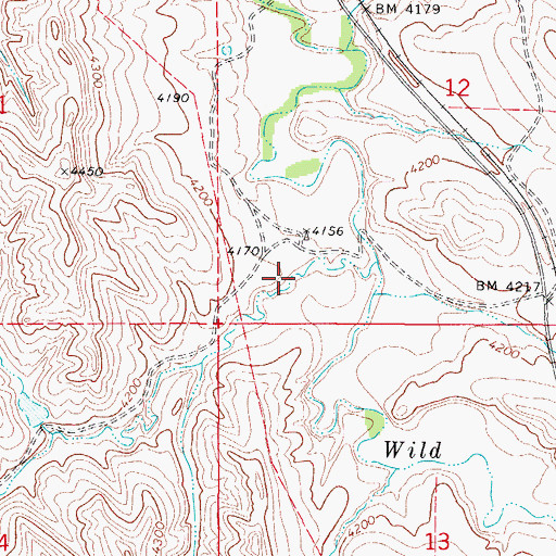Topographic Map of Cedar Draw, WY