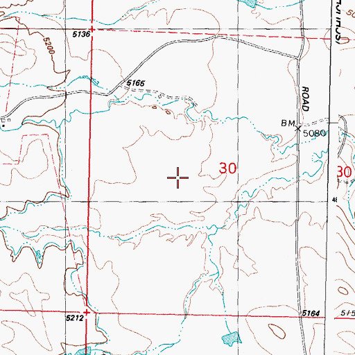 Topographic Map of Cerlew Ditch, WY