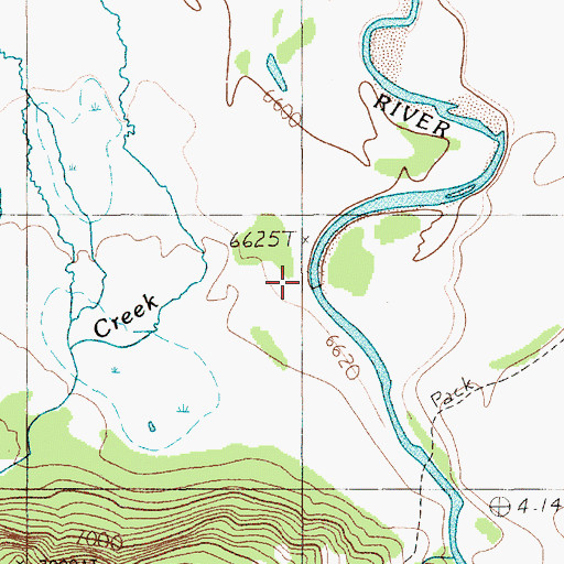 Topographic Map of Chalcedony Creek, WY