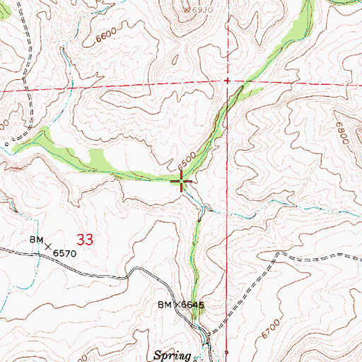 Topographic Map of Chalk Creek, WY