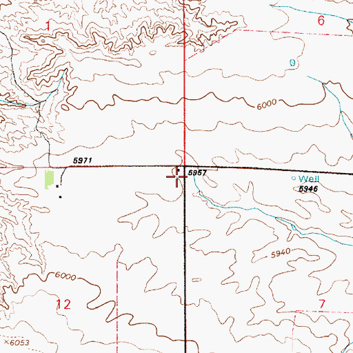 Topographic Map of Chalk Hill School, WY