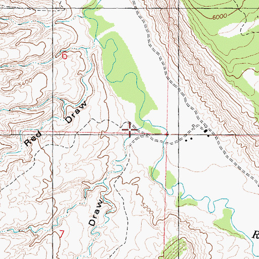 Topographic Map of Champion Draw, WY