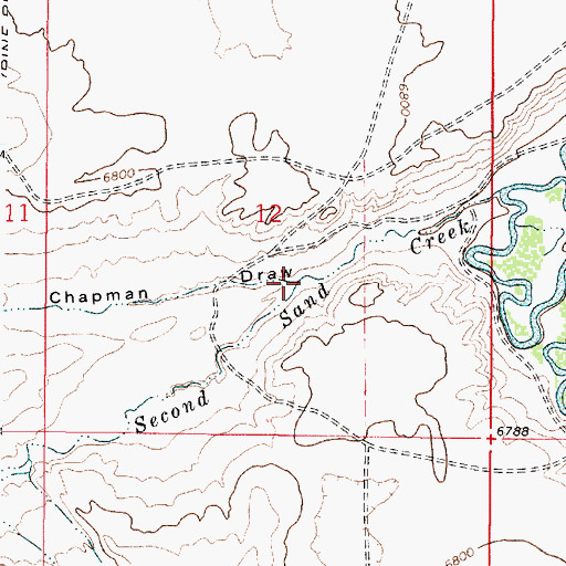 Topographic Map of Chapman Draw, WY