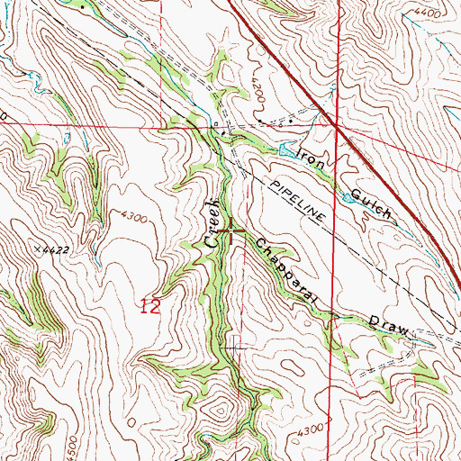 Topographic Map of Chapparal Draw, WY