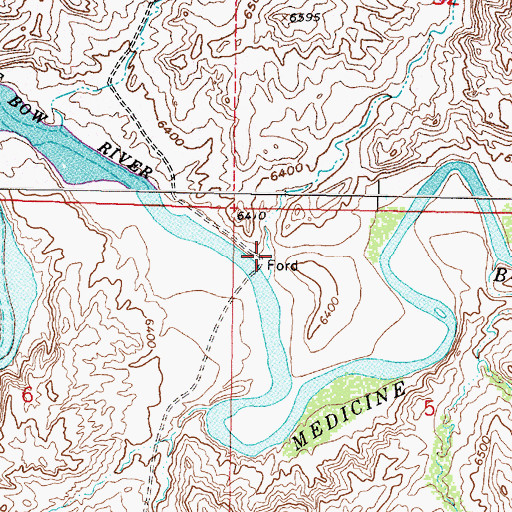 Topographic Map of Charlie Brooks Draw, WY