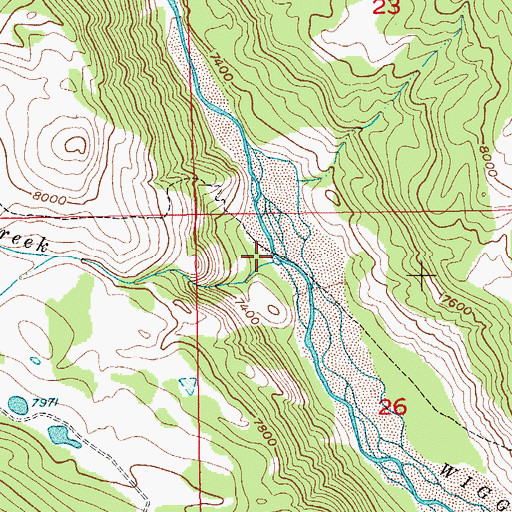 Topographic Map of Charlie Creek, WY