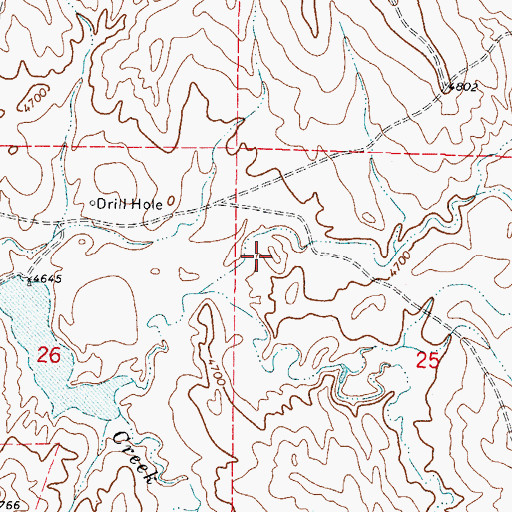 Topographic Map of Charlie Draw, WY