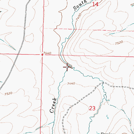 Topographic Map of Cheaver Creek, WY