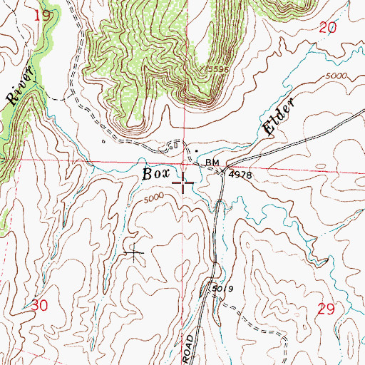 Topographic Map of Cherry Creek, WY