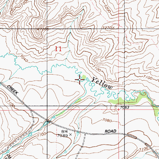 Topographic Map of Chicken Creek, WY