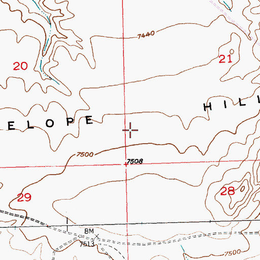 Topographic Map of Chicken Springs, WY