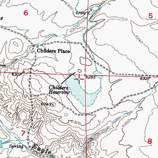 Topographic Map of Childers Reservoir, WY