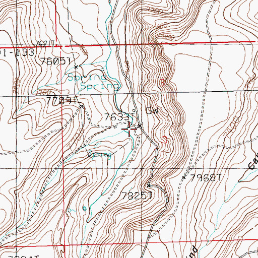 Topographic Map of Chilton Ranch, WY
