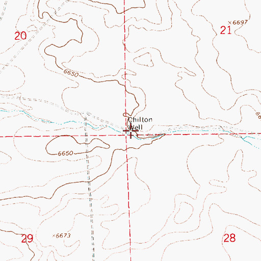 Topographic Map of Chilton Well, WY