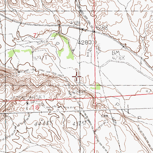 Topographic Map of Chimney Gulch, WY