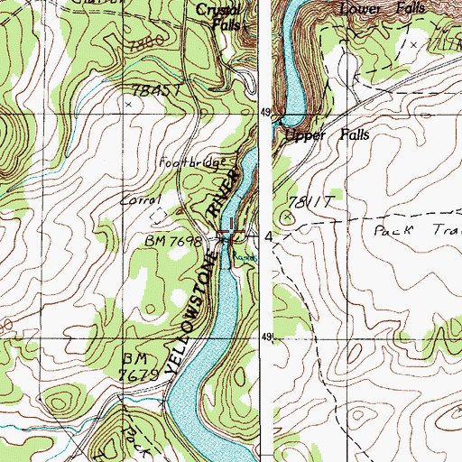 Topographic Map of Chittenden Bridge, WY