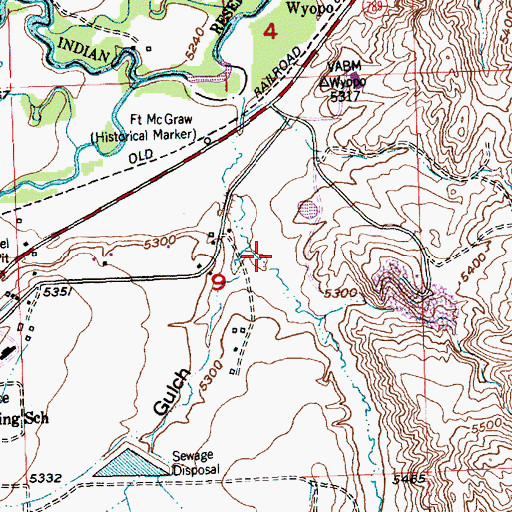 Topographic Map of Chittim Gulch, WY