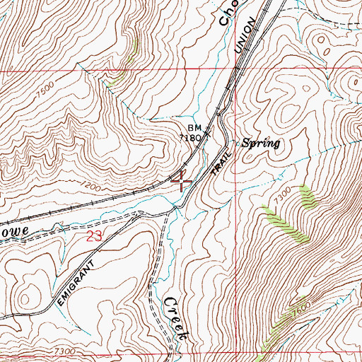 Topographic Map of Choppy Draw, WY