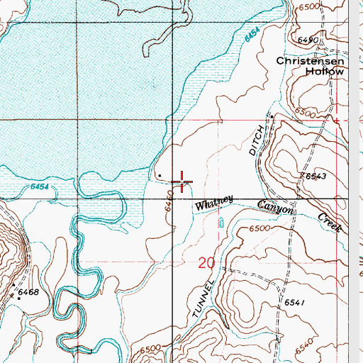 Topographic Map of Christensen Ditch, WY
