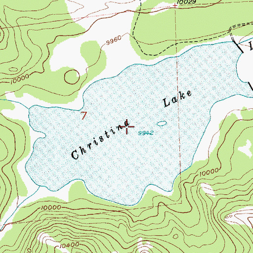 Topographic Map of Christina Lake, WY