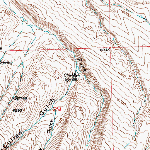 Topographic Map of Chubby Spring, WY