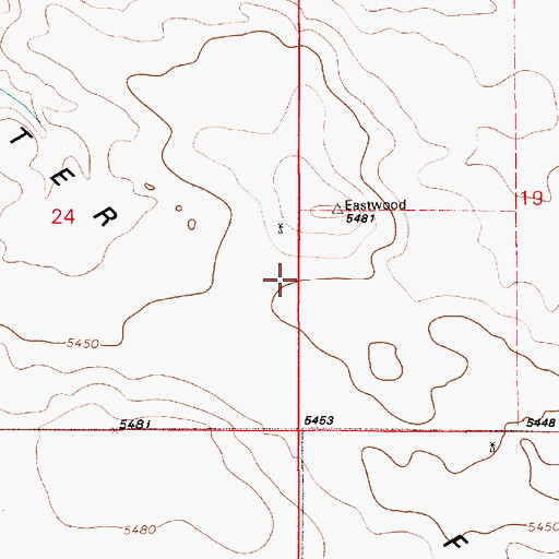 Topographic Map of Chugwater Flats, WY