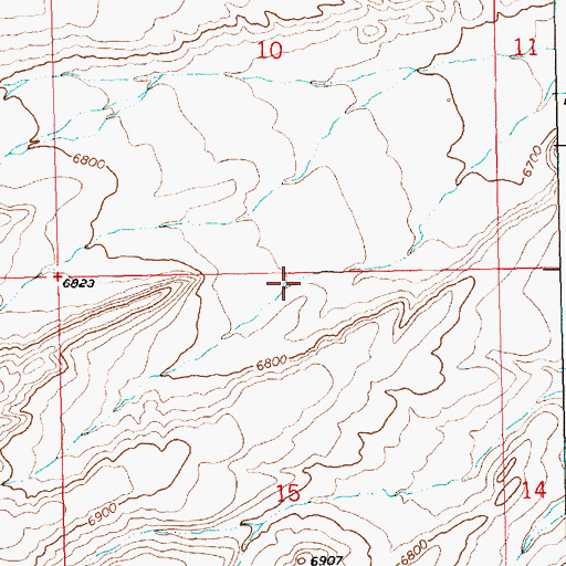 Topographic Map of Circle, WY