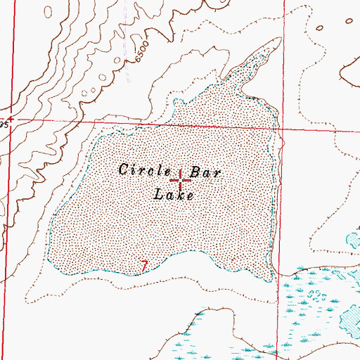 Topographic Map of Circle Bar Lake, WY