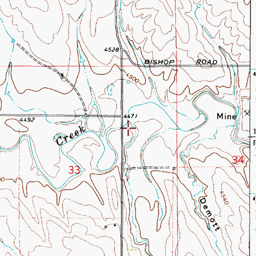 Topographic Map of Clabaugh Draw, WY