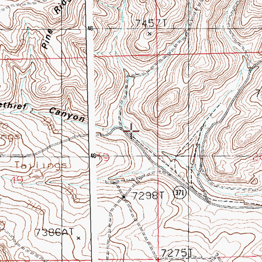 Topographic Map of Clark Mine, WY