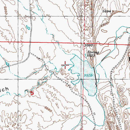 Topographic Map of Clarks Gulch, WY