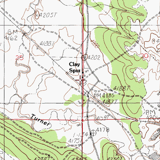 Topographic Map of Clay Spur, WY