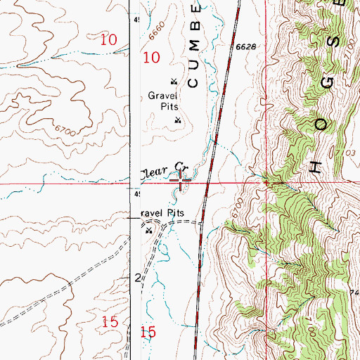 Topographic Map of Clear Creek, WY