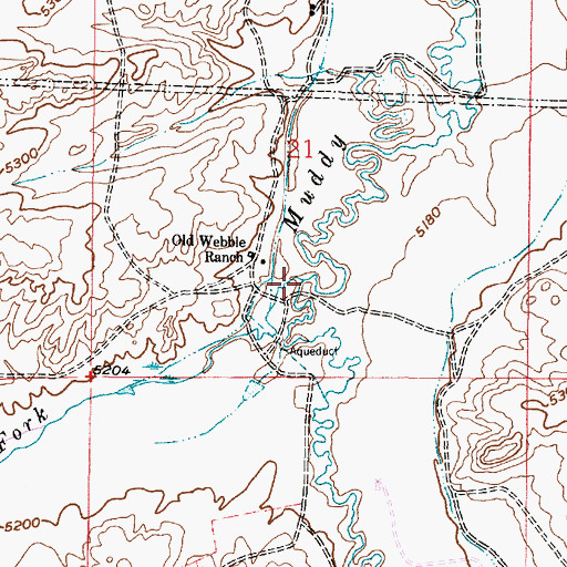 Topographic Map of Clear Fork Muddy Creek, WY