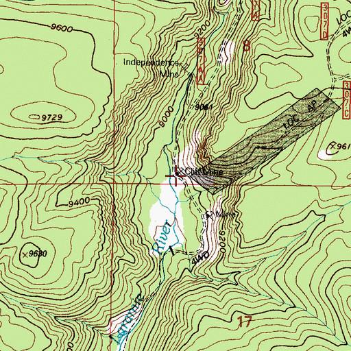 Topographic Map of Cliff Mine, WY